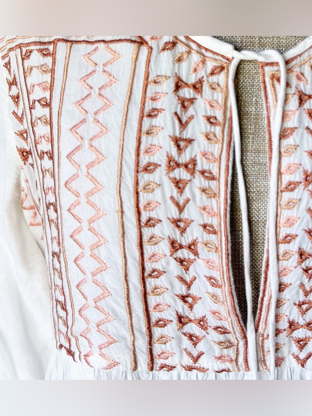 Melissa Odabash Natalia Boho White Embroidered Mini Dress - Picture 11 of 17